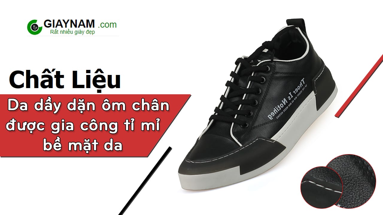 Giày da thể thao nam phong cách thời trang